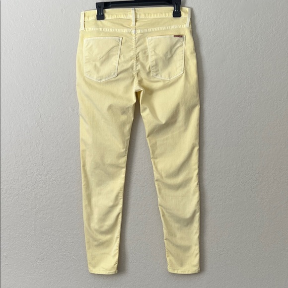 Like New! Hudson Jeans Nico Mid Rise Super Skinny Mellow Yellow Jeans in Size 30 - Picture 7 of 16
